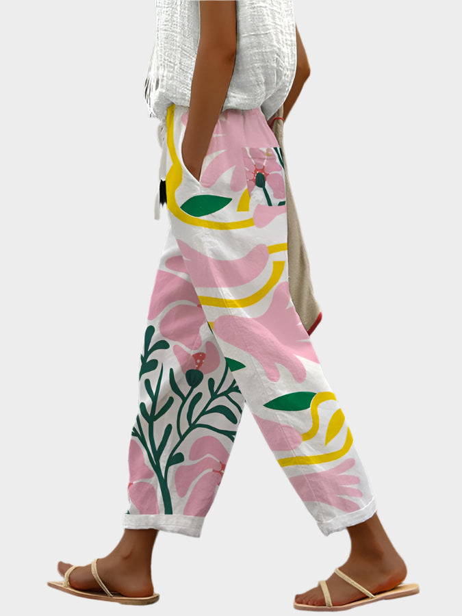 Relaxed Trousers with Print