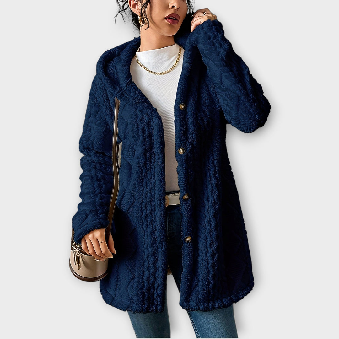 Cozy Textured Hooded Winter Jacket