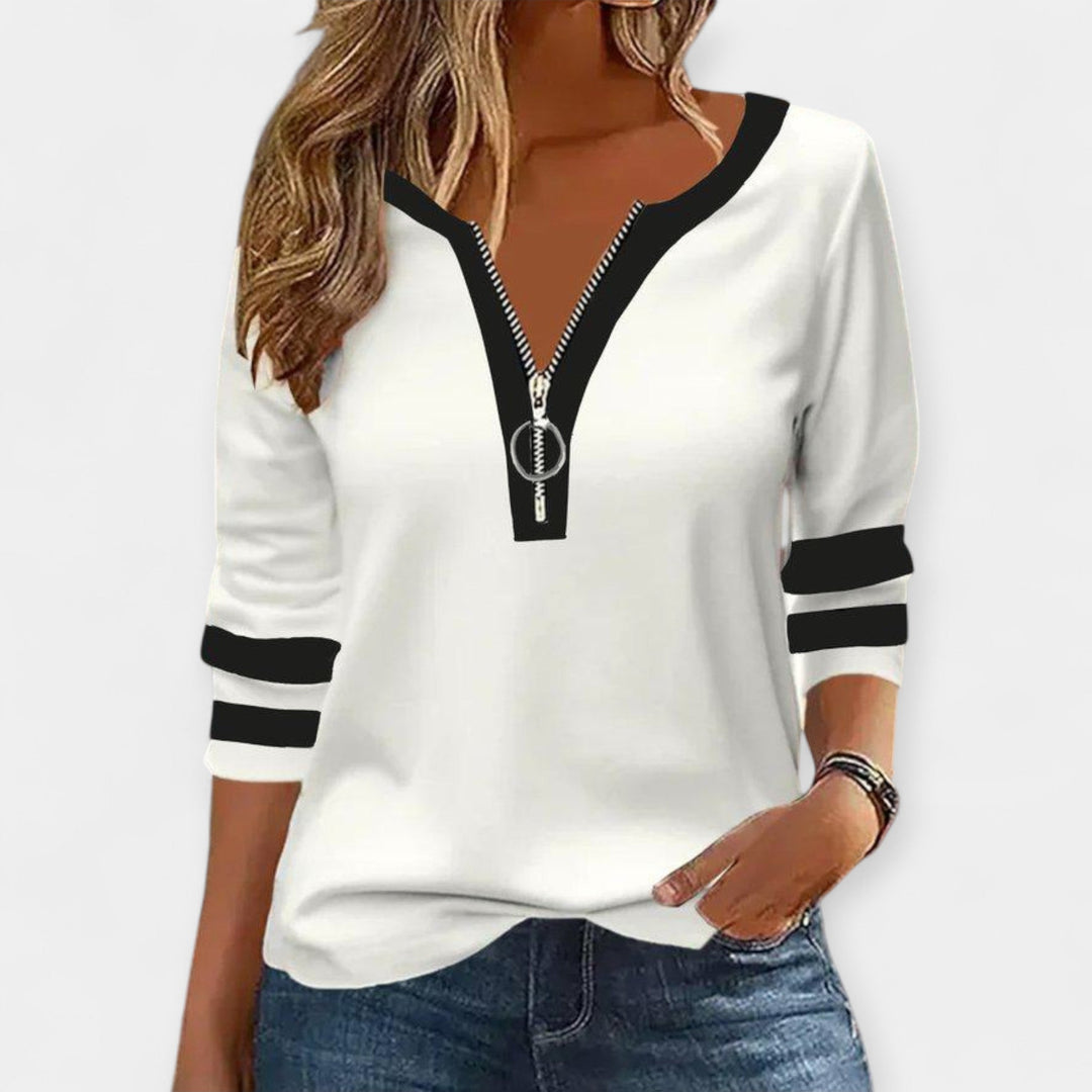 Long-Sleeve Zip Top
