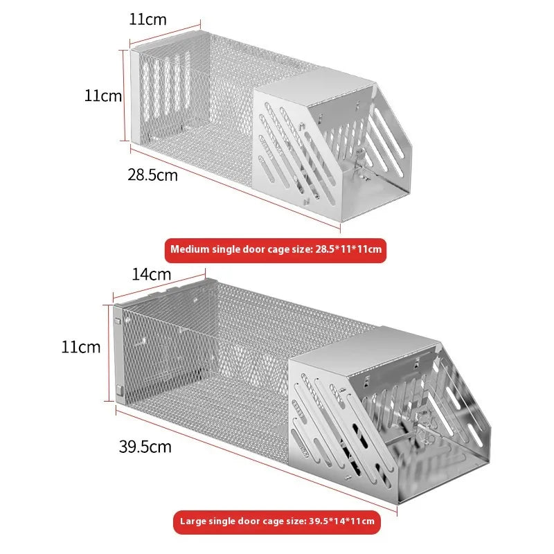 Cage à piège à rat TrapGuard™ Medium avec une seule porte – Contrôle des rongeurs humain et efficace