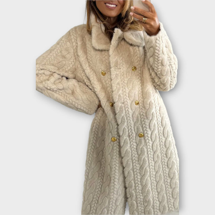 Classic Faux Fur Buttoned Coat