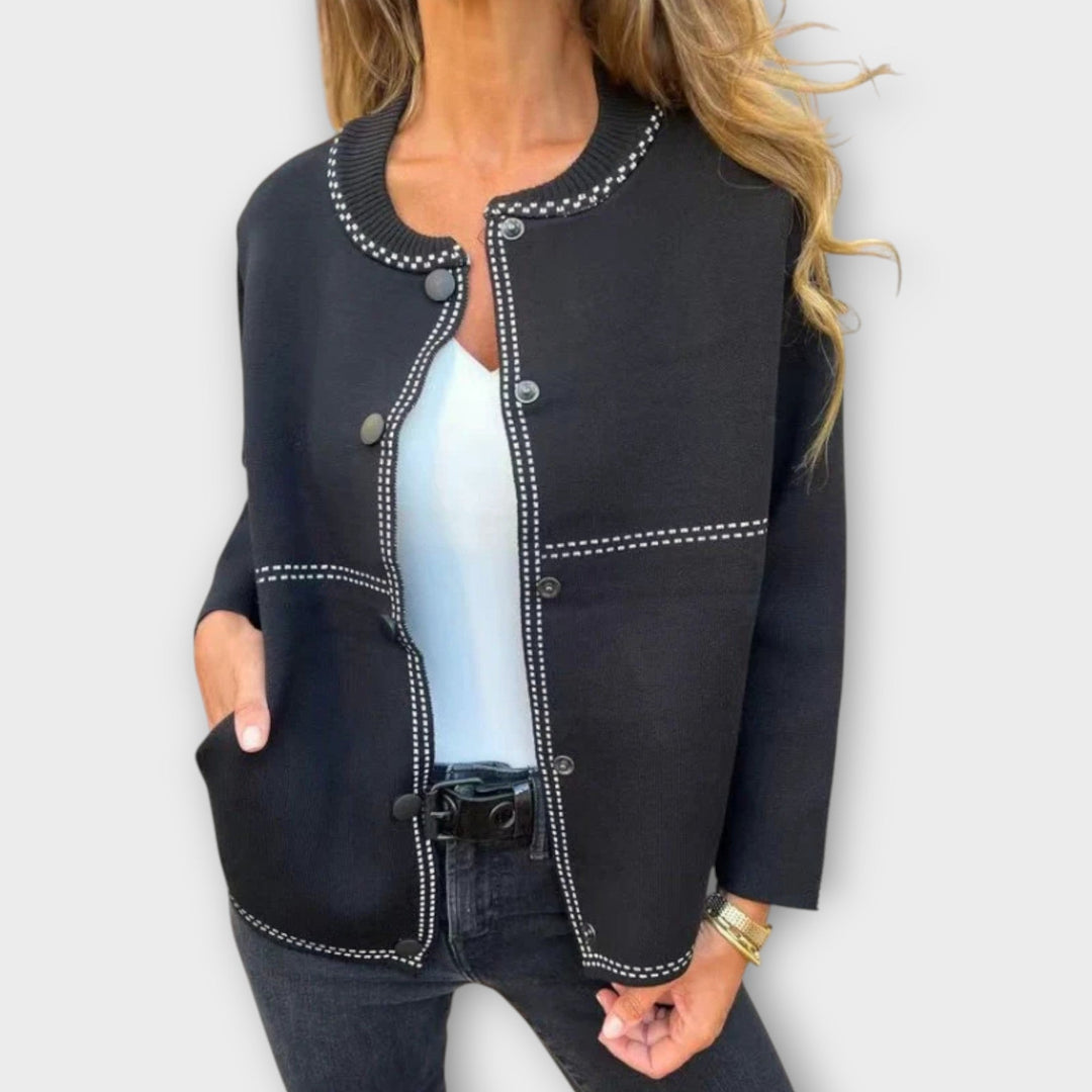 Classic Button-Front Cardigan with Effortless Charm