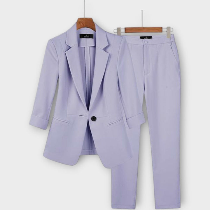 Polished Comfort Tailored Blazer & Pants Set