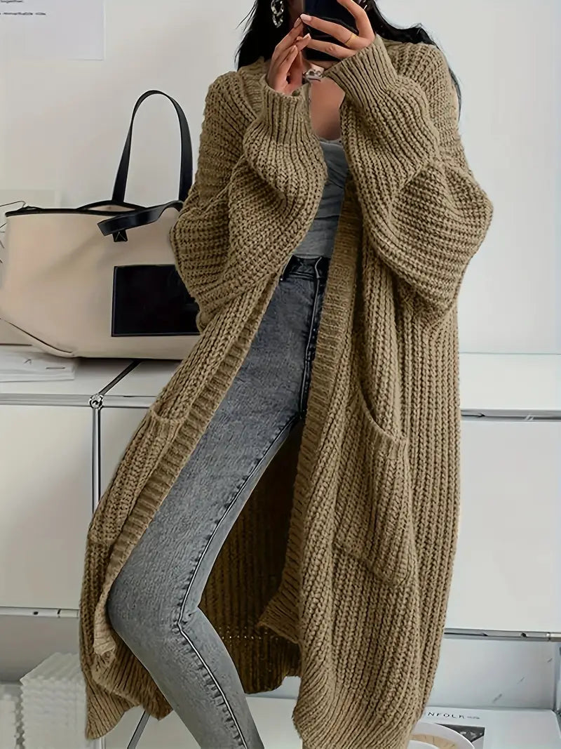 🍁 CozyKnit™ – Cardigan long en tricot pour l'automne et l'hiver