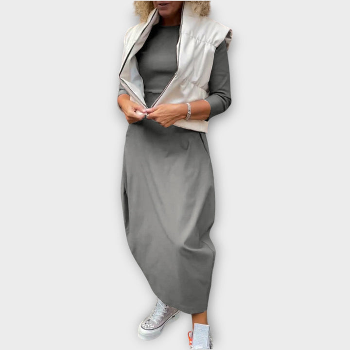 Casual Long Sleeve Maxi Dress