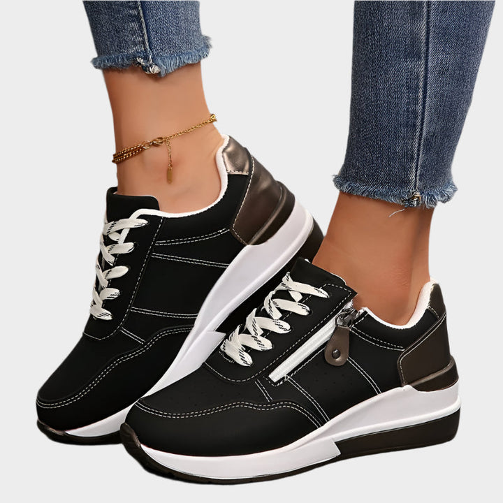 Orthopedic Shoe with Zipper and Thick Sole