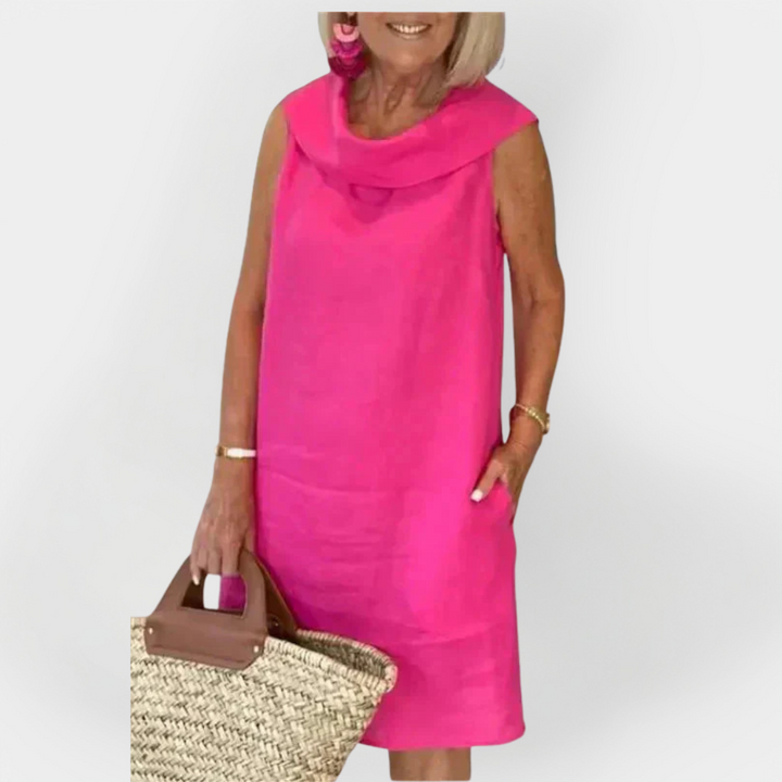 Dress with a Wrap Collar