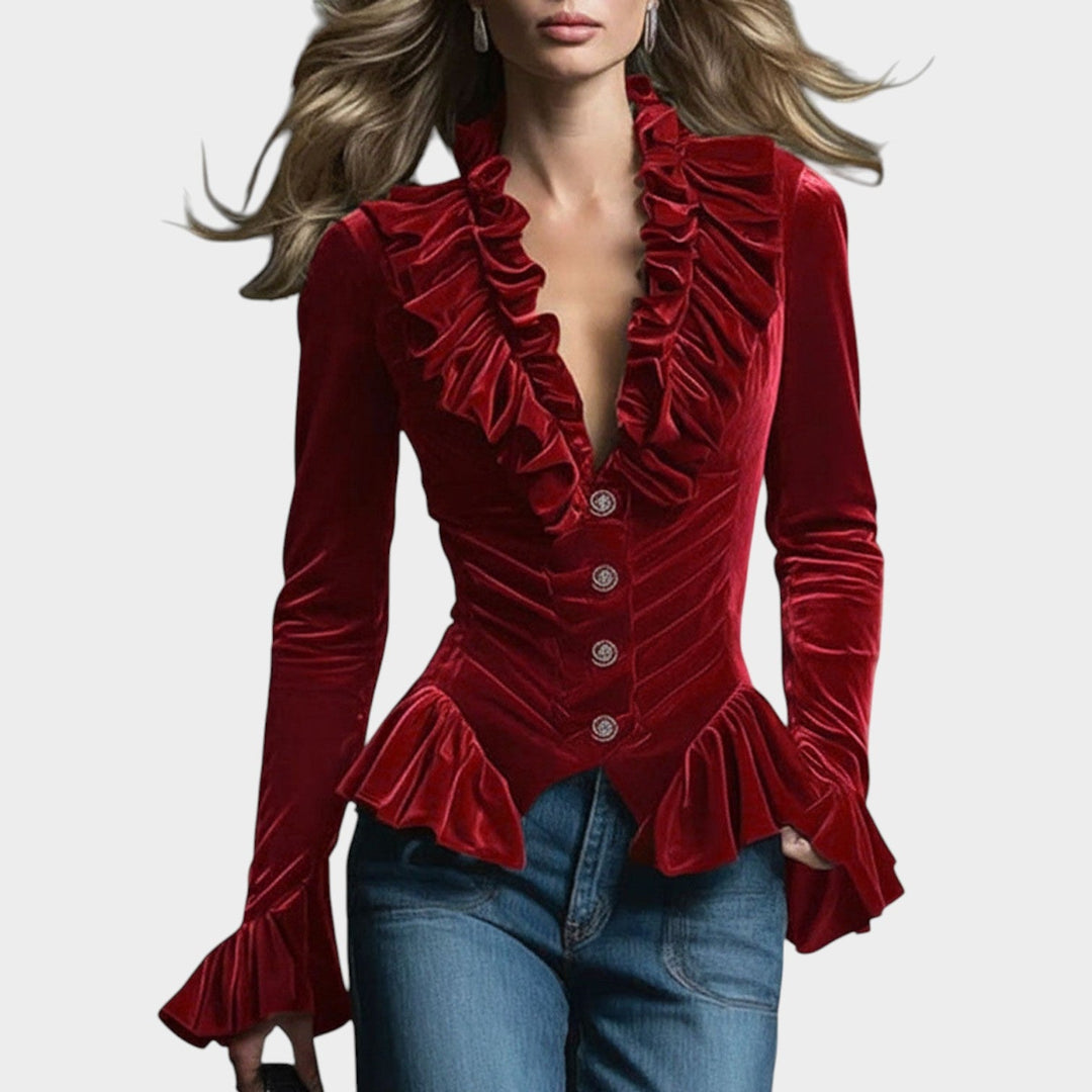 Ruffled Statement Blouse