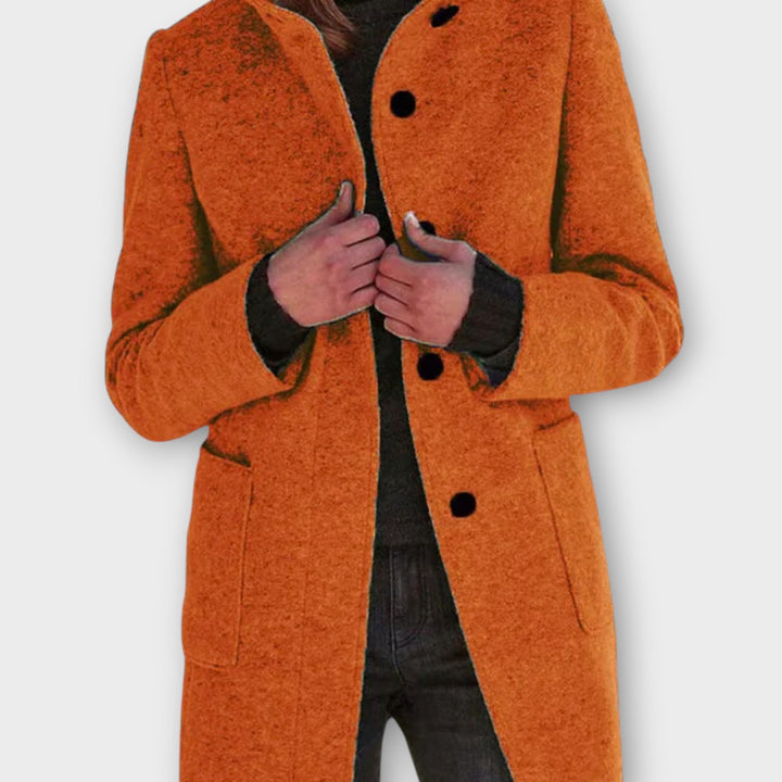 Timeless Button-Front Mid-Length Coat