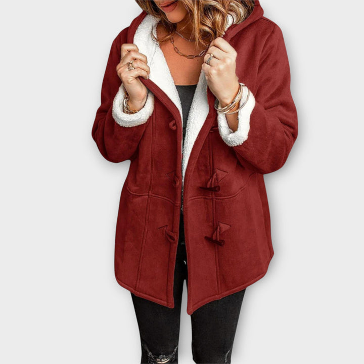 Cozy Toggle-Front Sherpa-Lined Jacket