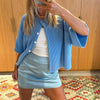 Cardigan décontracté à col semi-ouvert pour femmes ButtonEase™