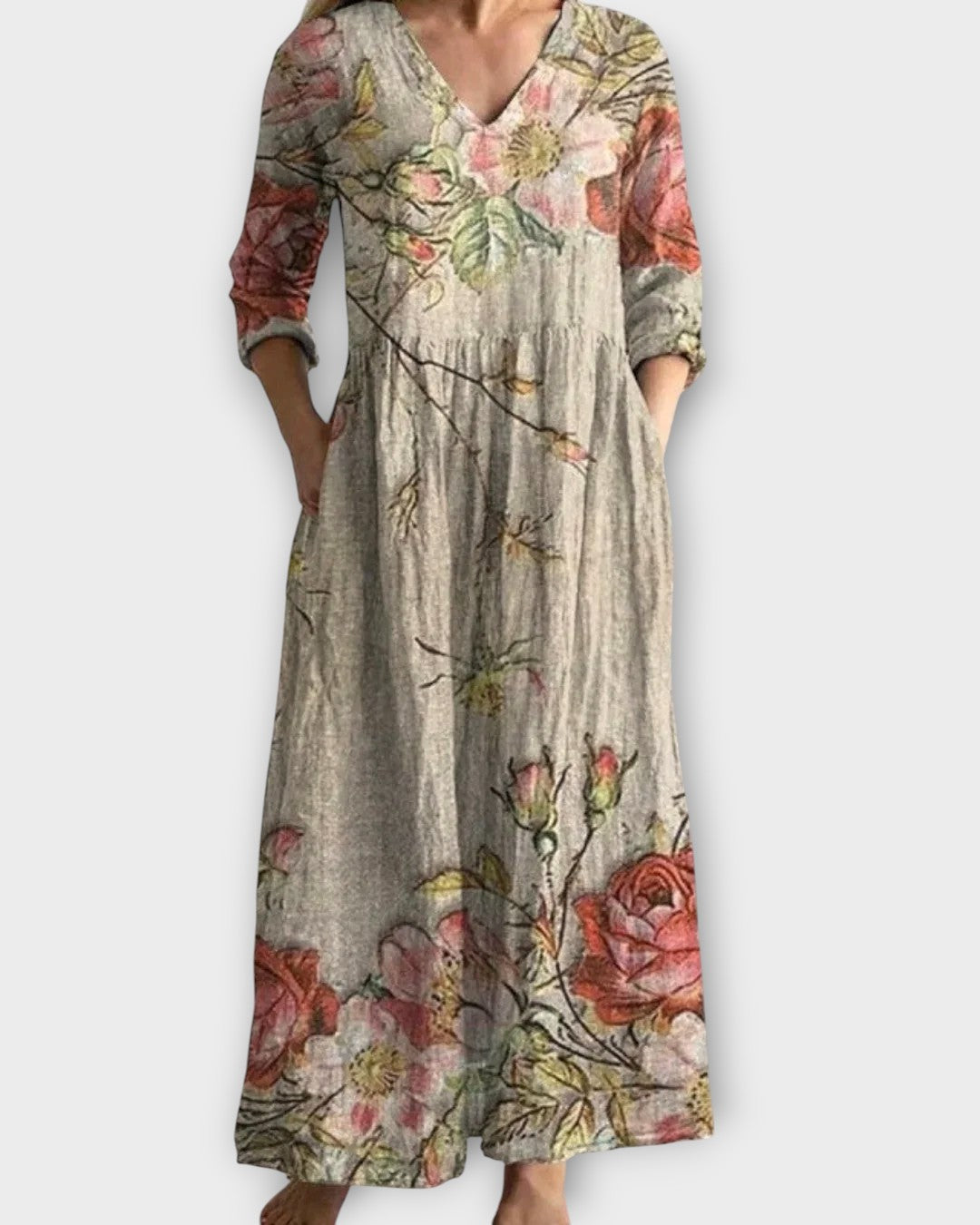Vintage Floral Maxi Dress