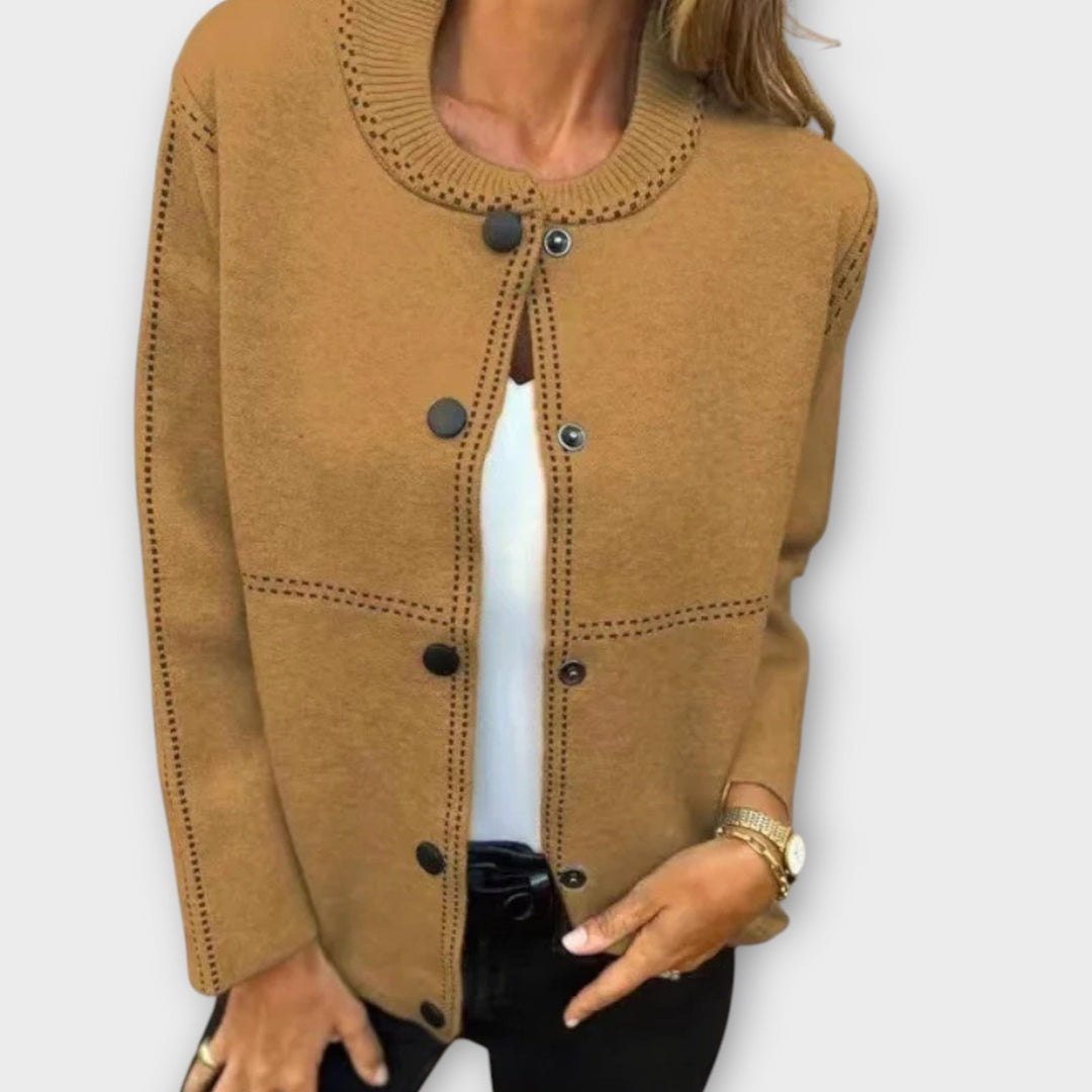 Classic Button-Front Cardigan with Effortless Charm