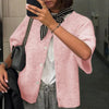 Cardigan décontracté à col semi-ouvert pour femmes ButtonEase™