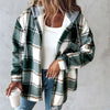 Veste à capuche en tartan pour femmes PlaidCharm™ à boutons