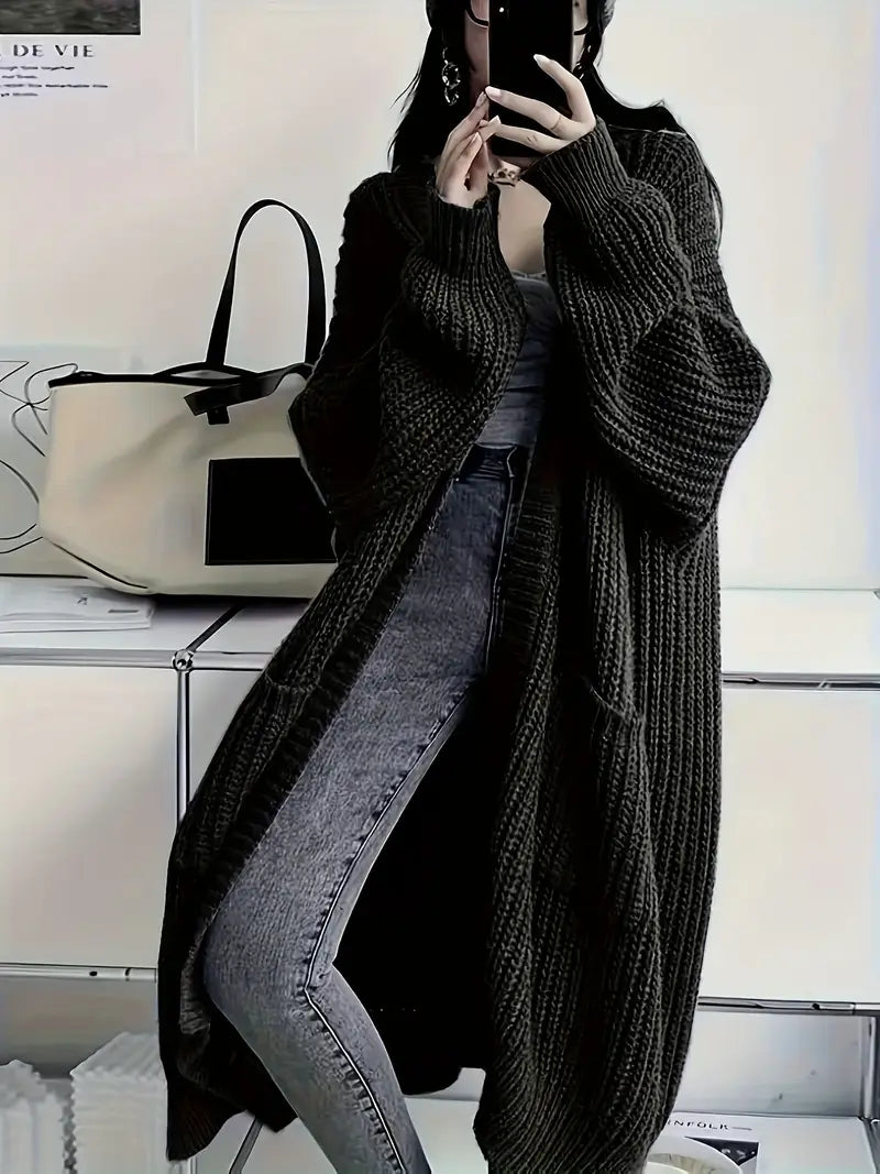 🍁 CozyKnit™ – Cardigan long en tricot pour l'automne et l'hiver