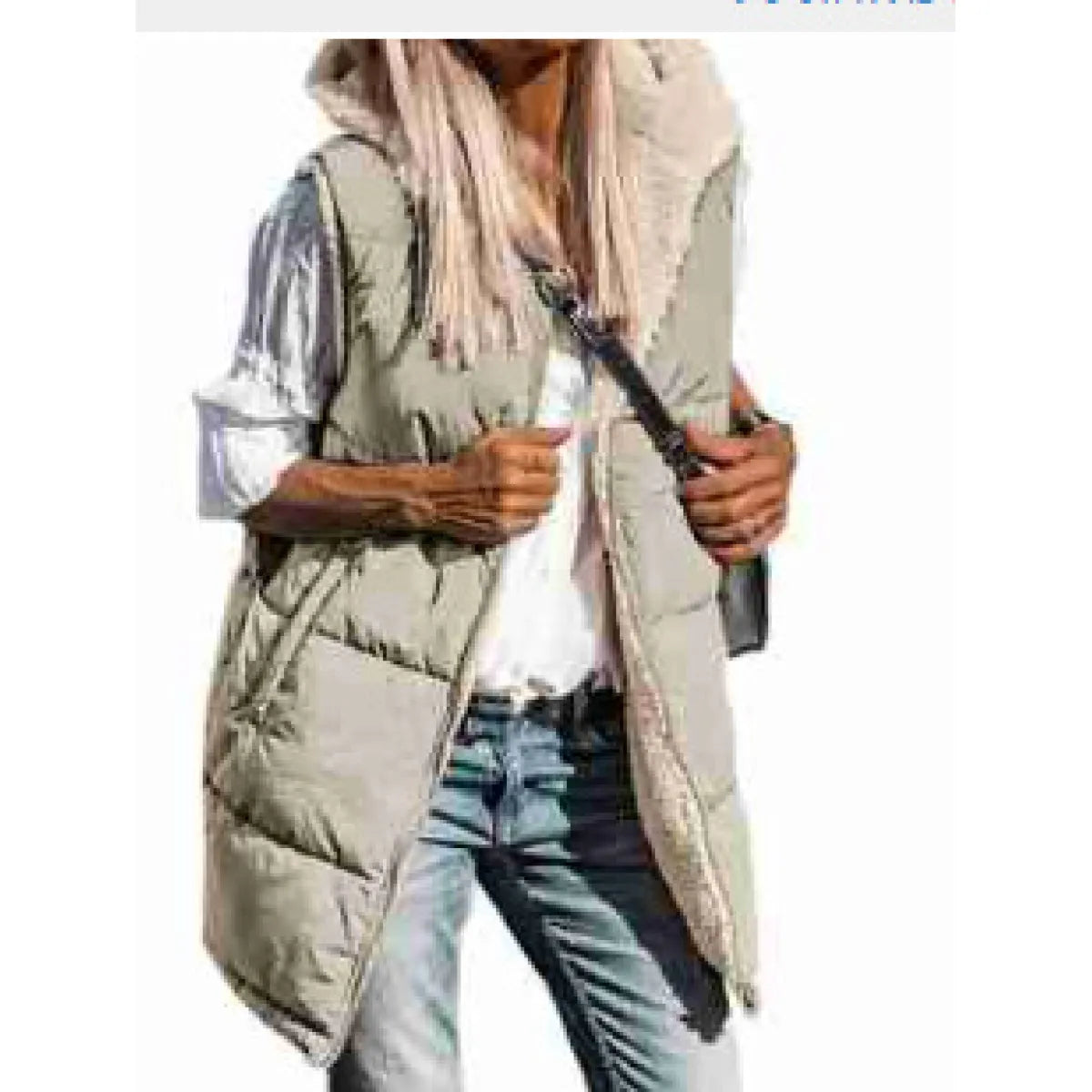 Veste sans manches en coton à capuche double face CosyHood™