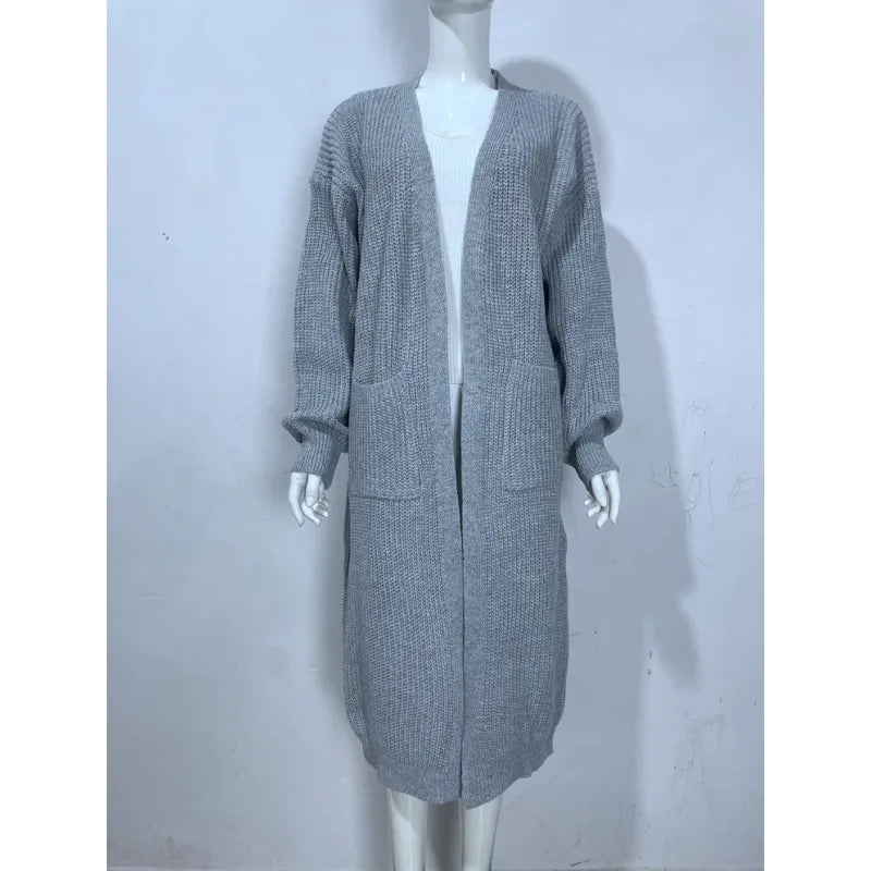 Cardigan Long à Poches pour Femmes CozyLoom™