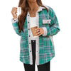 Veste polo à col contrastant pour femmes PlaidChic™