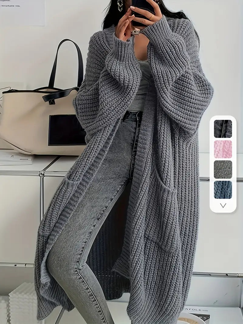 🍁 CozyKnit™ – Cardigan long en tricot pour l'automne et l'hiver