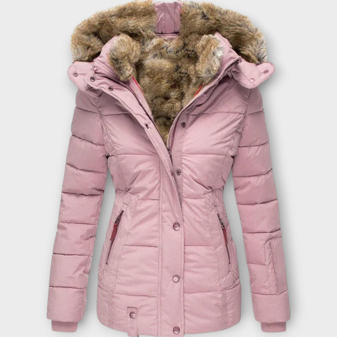 Luxury Winter Parka with Faux Fur Hood