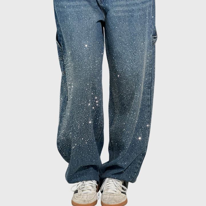 Splatter-Effect Relaxed Fit Jeans