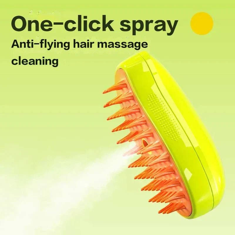 Brosse pour chat 3 en 1 à vapeur