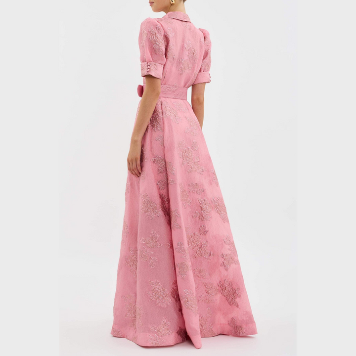 Beatrice™ | Pink Dress with Balloon Sleeves
