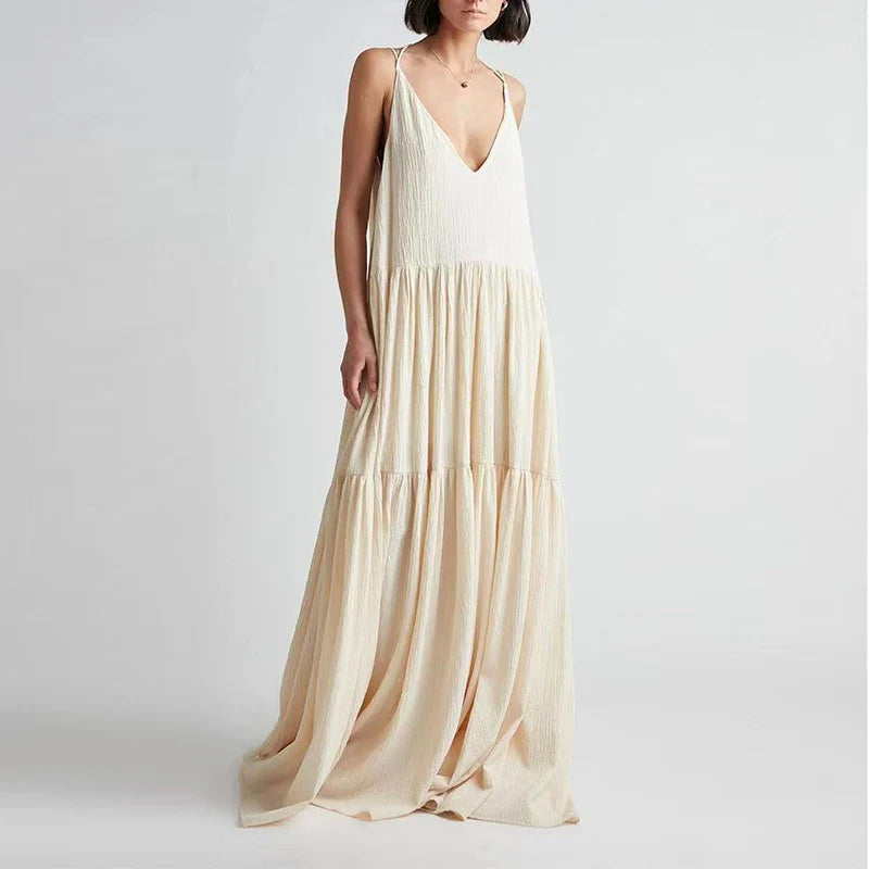 Dernier jour 50% de réduction🔥 Robe Maxi Arielle™ à décolleté en V profond