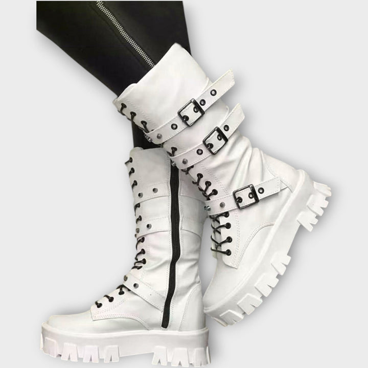 Rogue Edge Buckle Combat Boots