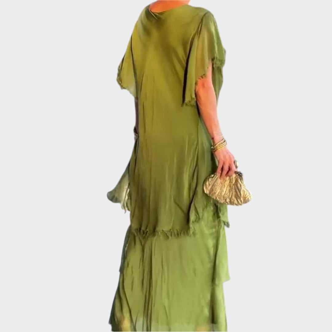 Elegant Ruffle Maxi Dress