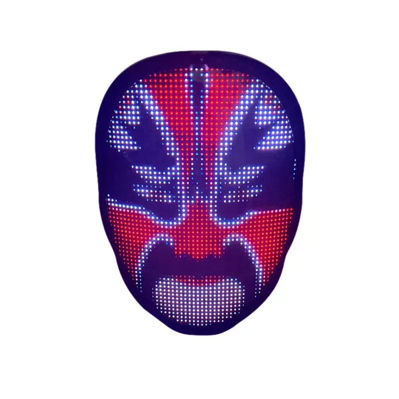 LumoMask™ masque de fête à changement de visage à DEL en couleur complète