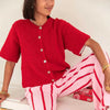 Cardigan décontracté à col semi-ouvert pour femmes ButtonEase™