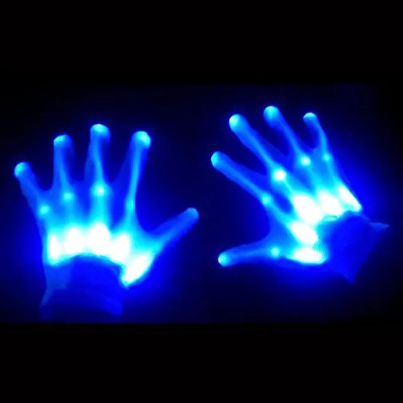 Gants de main squelette éclairés LED SkeletonShine™