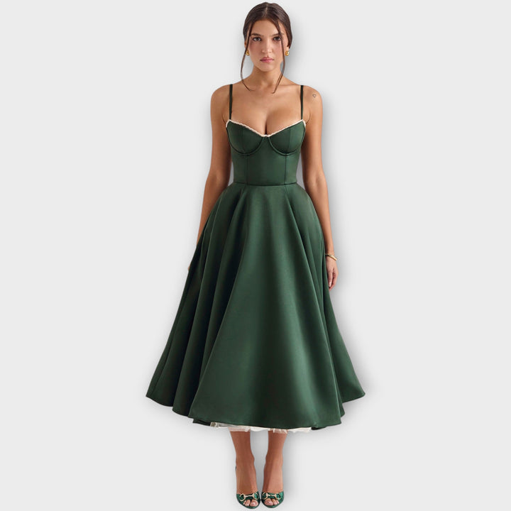 Elegant Midi Bustier Dress