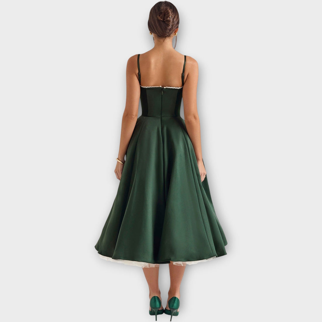 Elegant Midi Bustier Dress