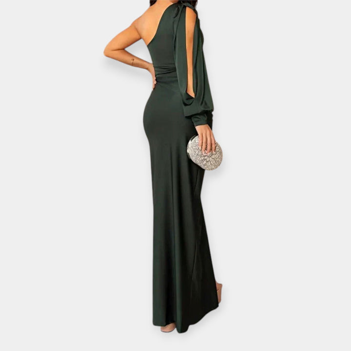 Maxi Dress with One Shoulder and Split