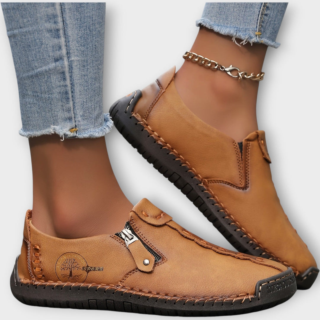 Soft Leather Slip-On Loafers