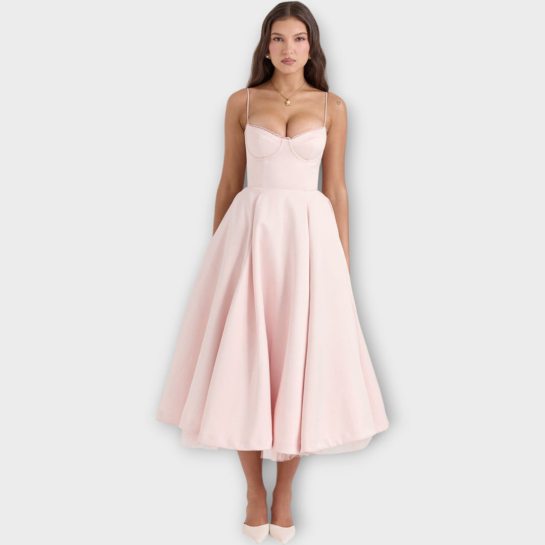 Elegant Midi Bustier Dress