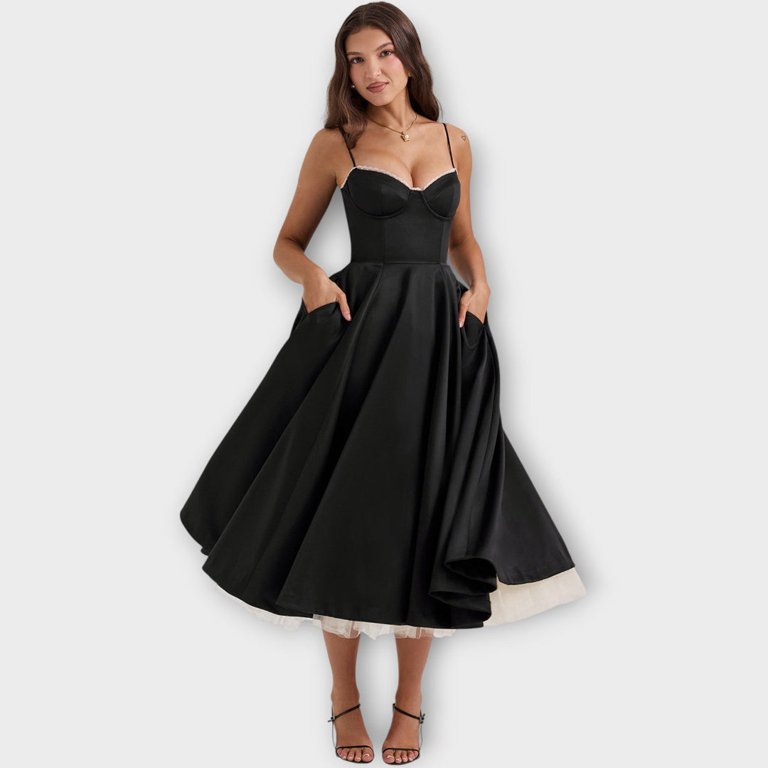 Elegant Midi Bustier Dress