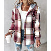 Veste à capuche en tartan pour femmes PlaidCharm™ à boutons