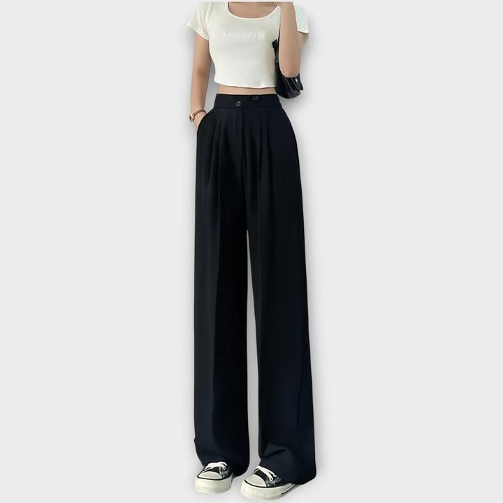 Elegant High-Waist Wide Leg Trousers