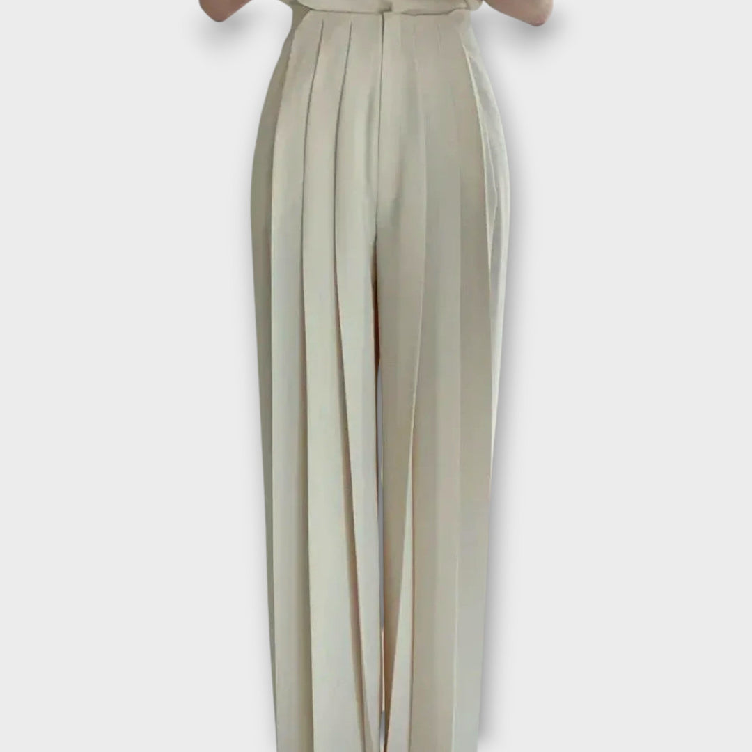 Women's High-Waisted Pleated Pants