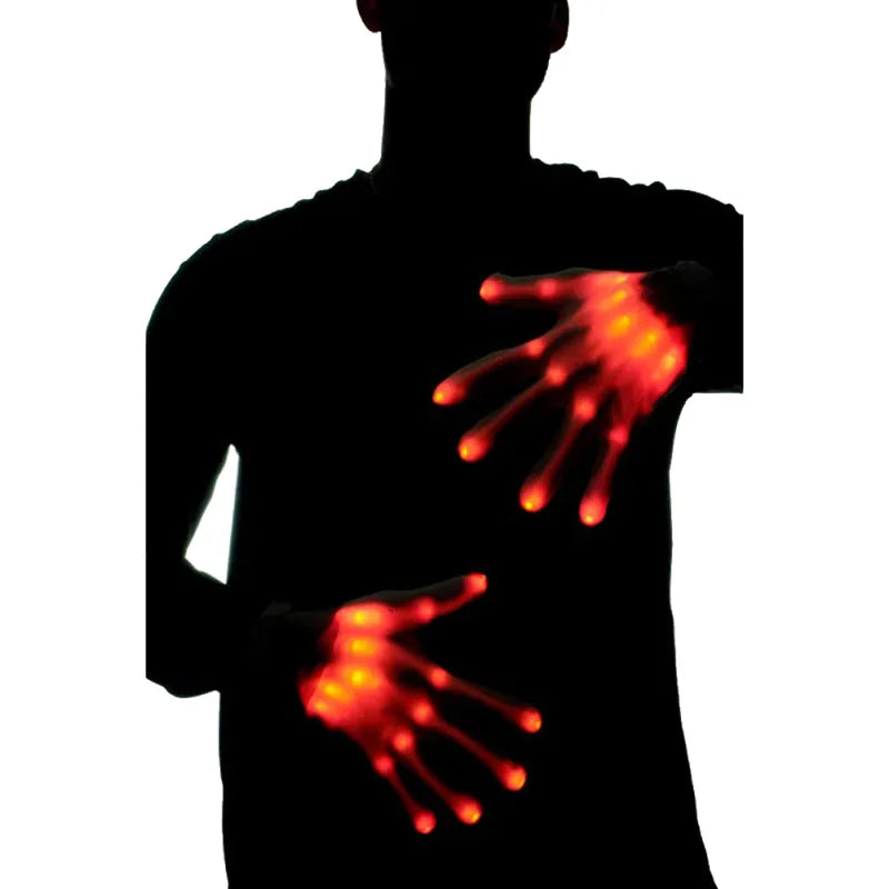 Gants de main squelette éclairés LED SkeletonShine™