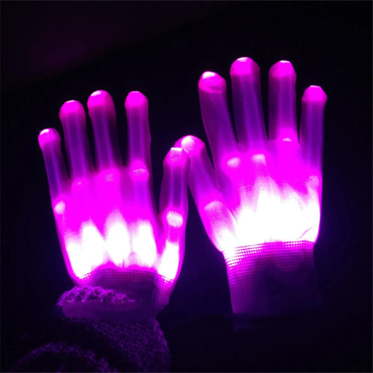Gants de main squelette éclairés LED SkeletonShine™