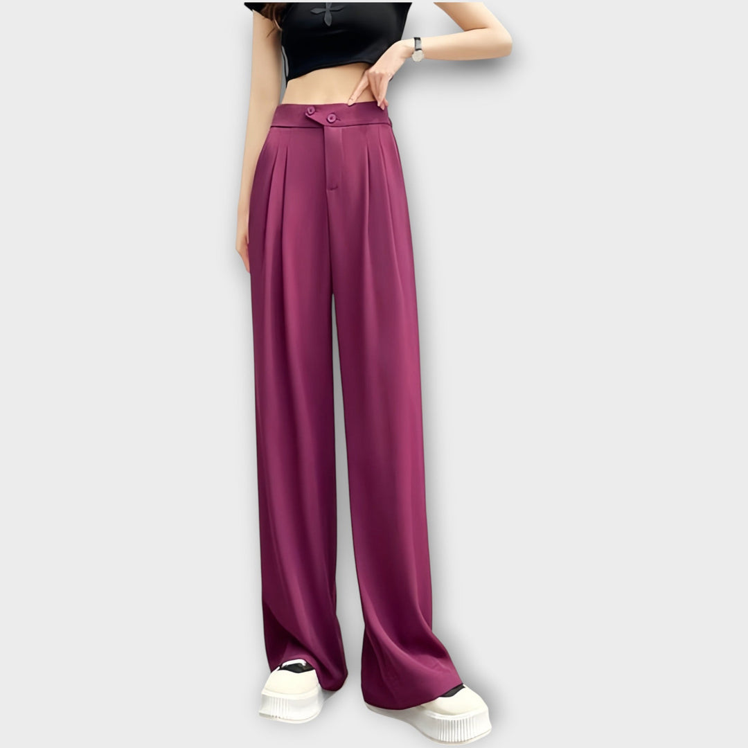 Elegant High-Waist Wide Leg Trousers