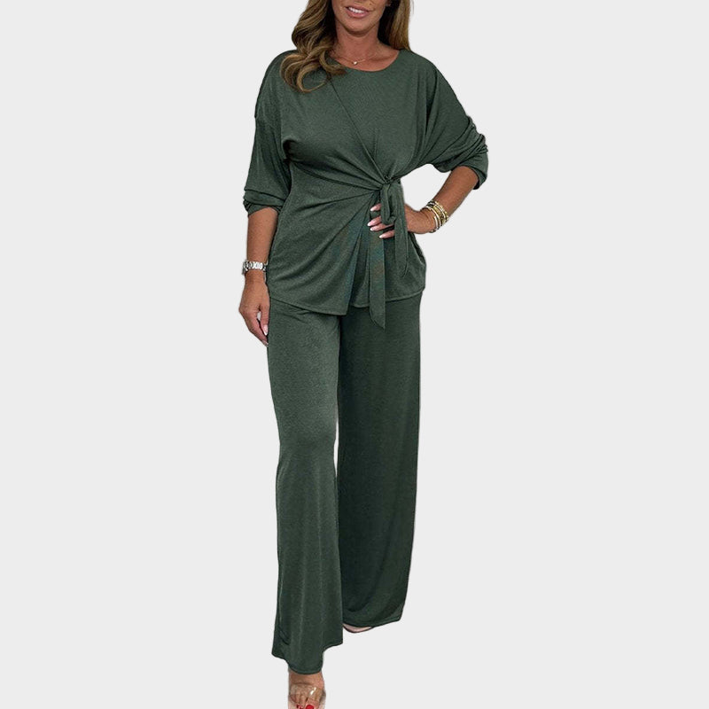 Women's Soft 2-Piece Set with Long Sleeves and Comfortable Fit