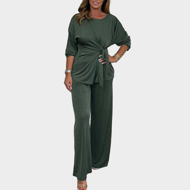 Women's Soft 2-Piece Set with Long Sleeves and Comfortable Fit