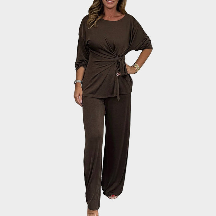Women's Soft 2-Piece Set with Long Sleeves and Comfortable Fit