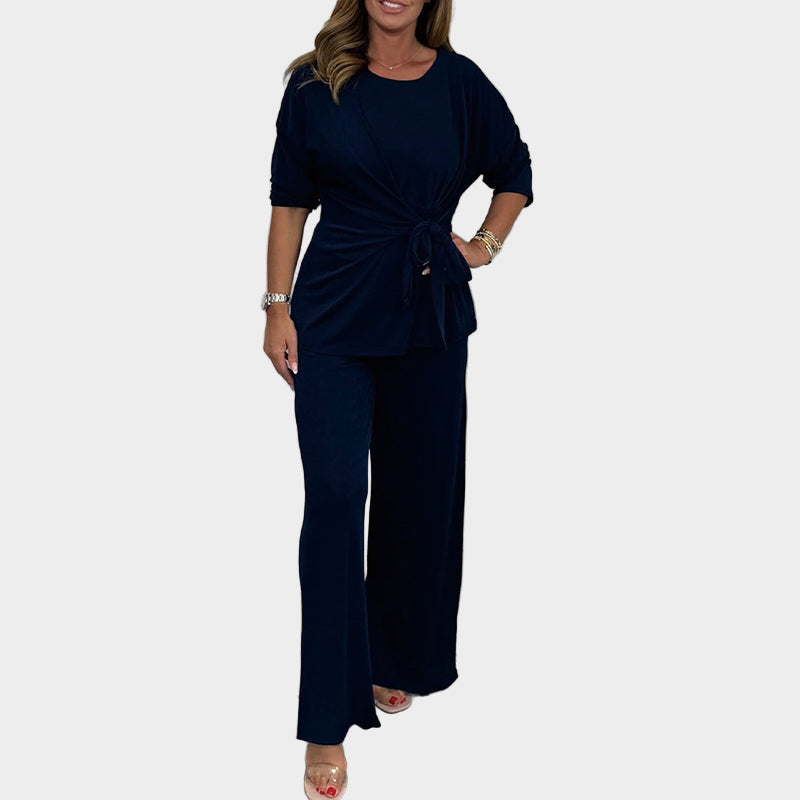 Women's Soft 2-Piece Set with Long Sleeves and Comfortable Fit